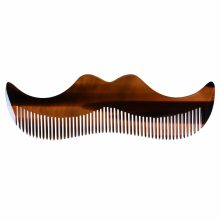 Morgans Moustache shaped bajusz & szakáll fésű - Amber